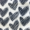 Color: White/Light Gray - Black Hearts S