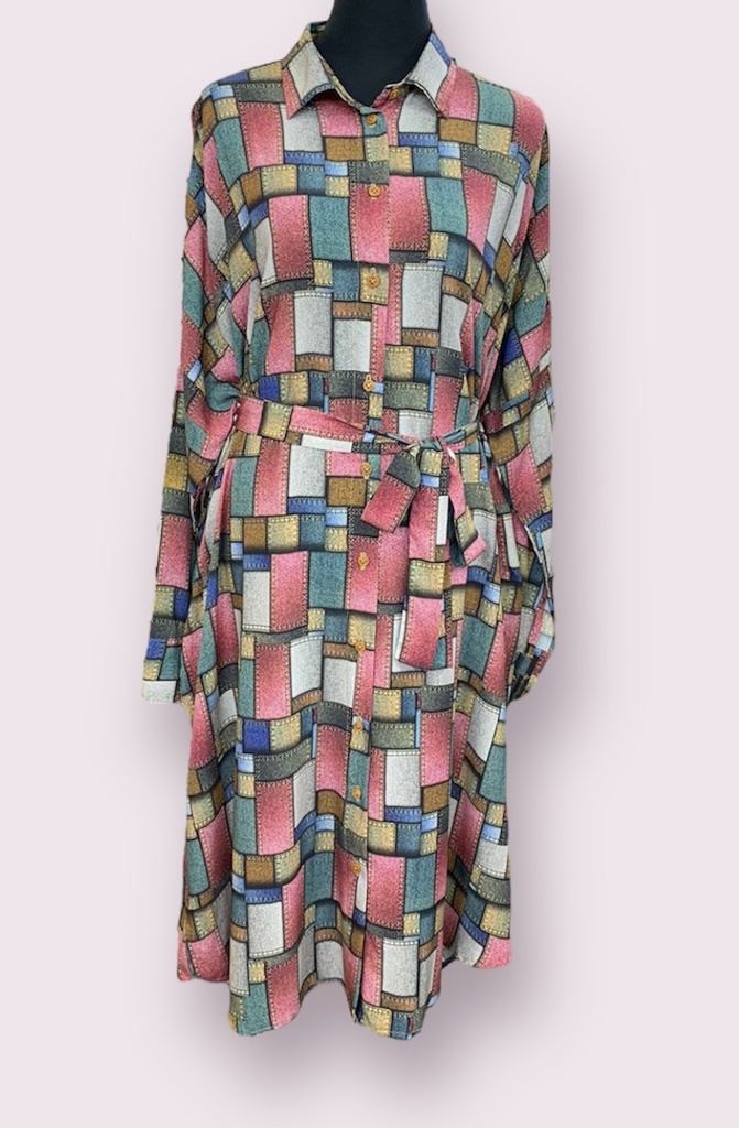 Vestido Bogotá - Viscosa Estampada