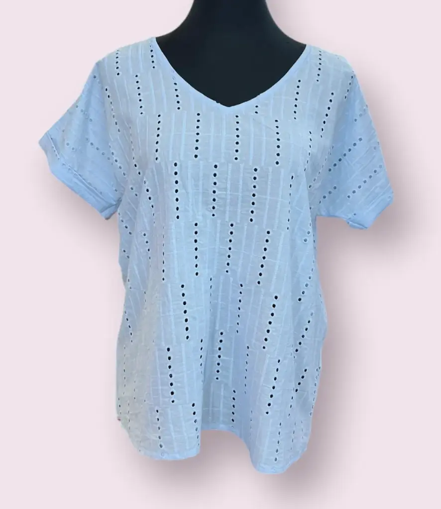 Doha Top - Cotton Eyelet