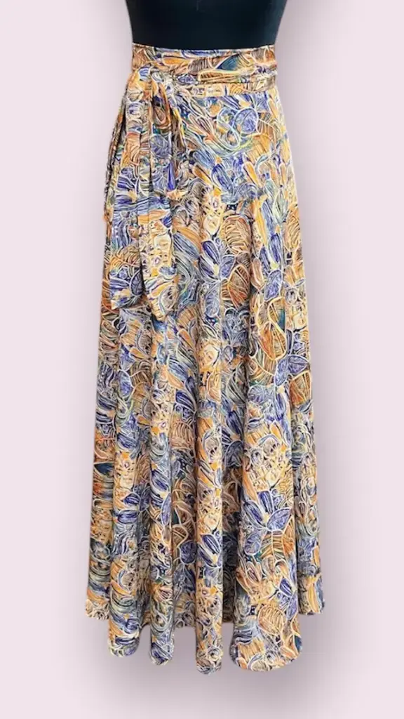 Norita Skirt - Armani Silk Printed