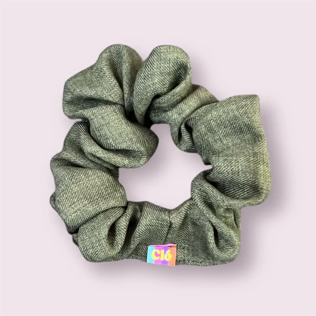Scrunchie - Denim Crepe