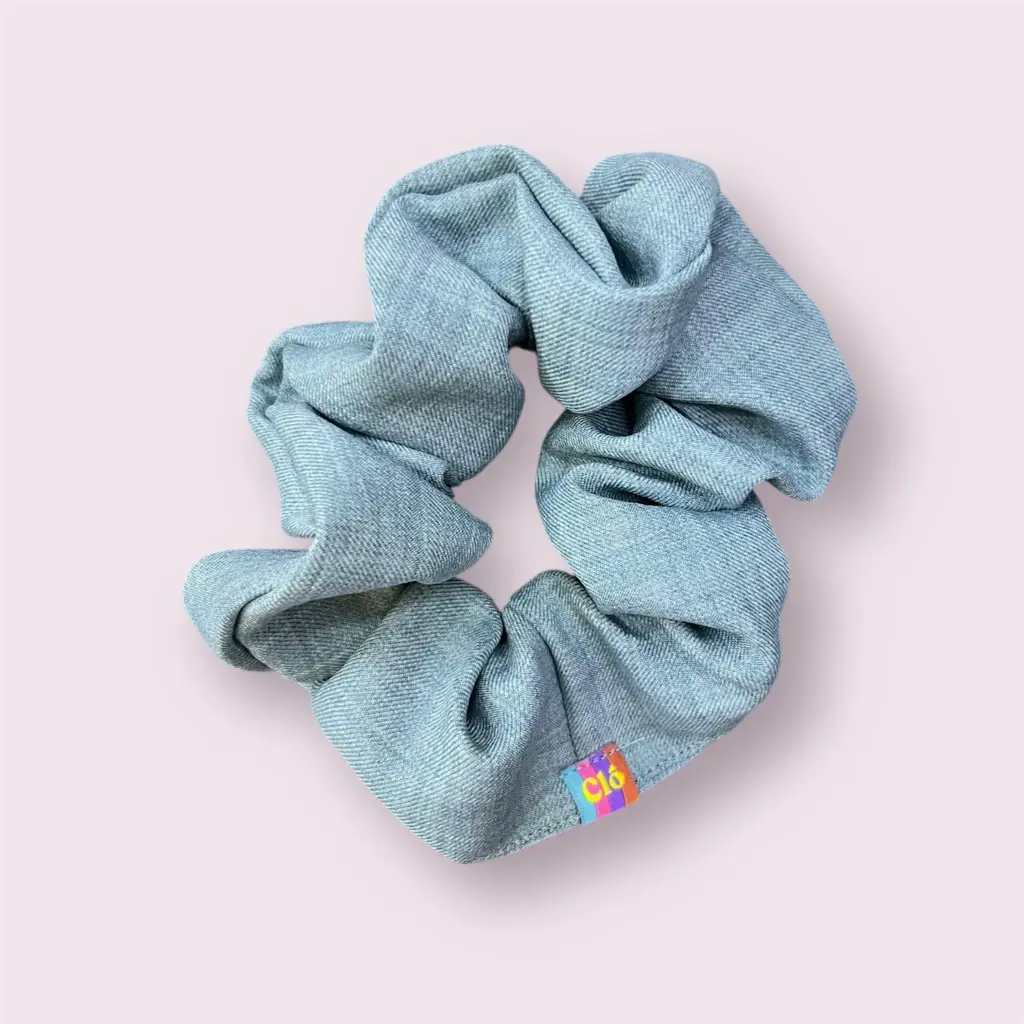 Scrunchie - Denim Crepe