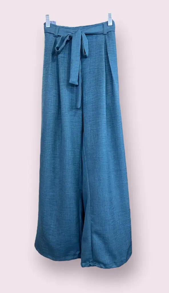 Angeline Pants - Denim/Crepe
