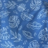 Color: Sky Blue/White Tropical Leaves C