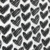Color: White/Light Gray - Black Hearts C