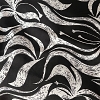 Color: Black/White Brushed Leaves