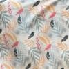 Color: White/Gray-Coral Leaves S