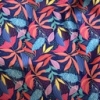 Color: Navy Blue/Coral-Pink-Green Leaves S