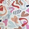 Color: Cream/Pink-Mint-Orange Abstract Design S