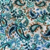 Color: White/Turquoise-Brown Paisley