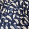 Color: Navy Blue/Off White-Blue Brushed Leaves