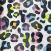 Color: White/Black- Bright Colors Animal Print S