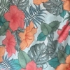Color: White/Orange-Pink Hawaian Print C
