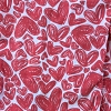 Color: White/Red Hearts C