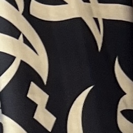 Color: Black/Gold Calligraphy Ombre