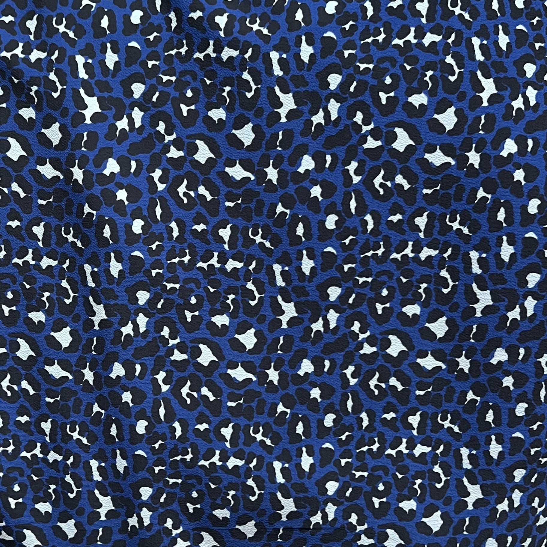 Color: Blue/Black Animal Print