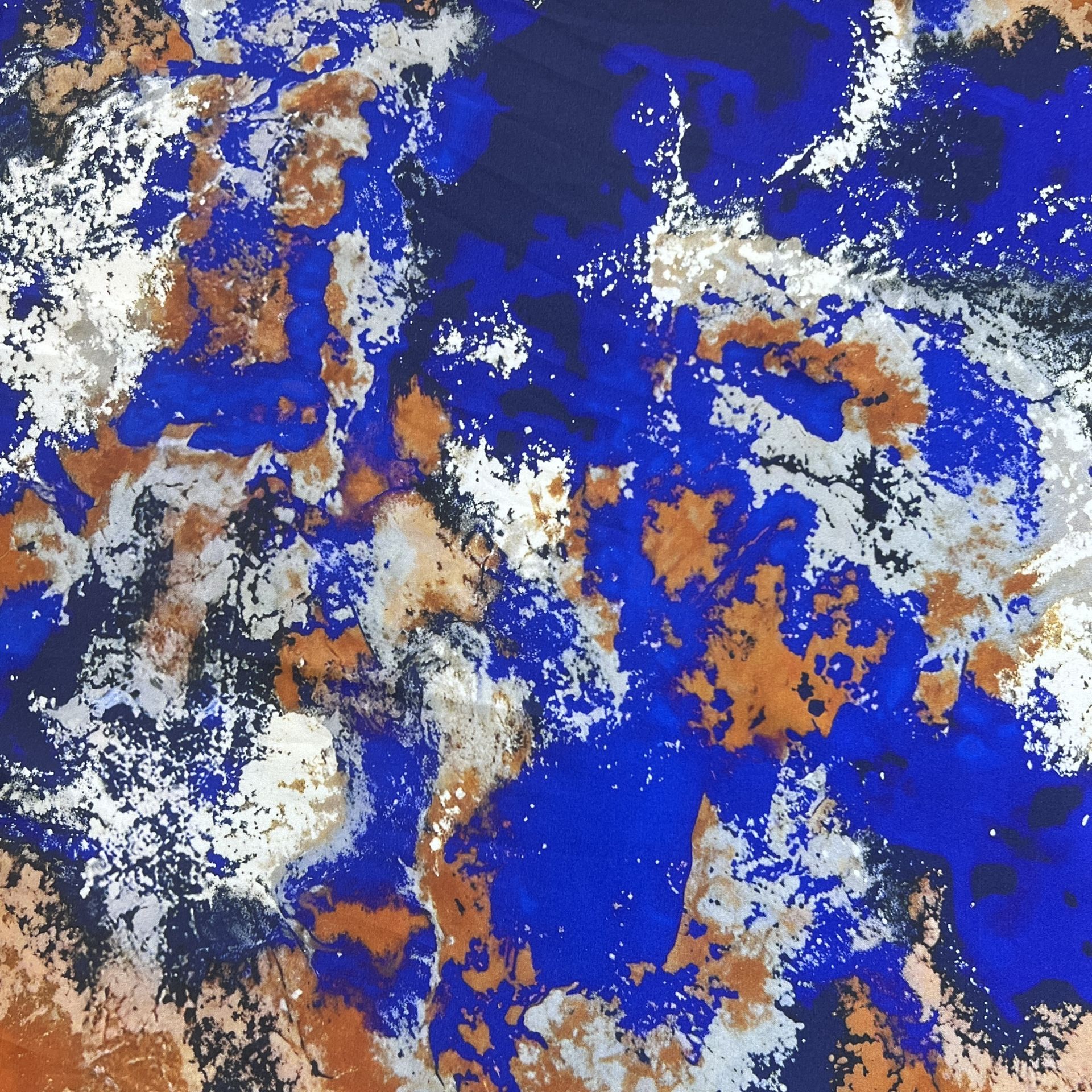 Color: Royal Blue/Dark Mustard-White Design