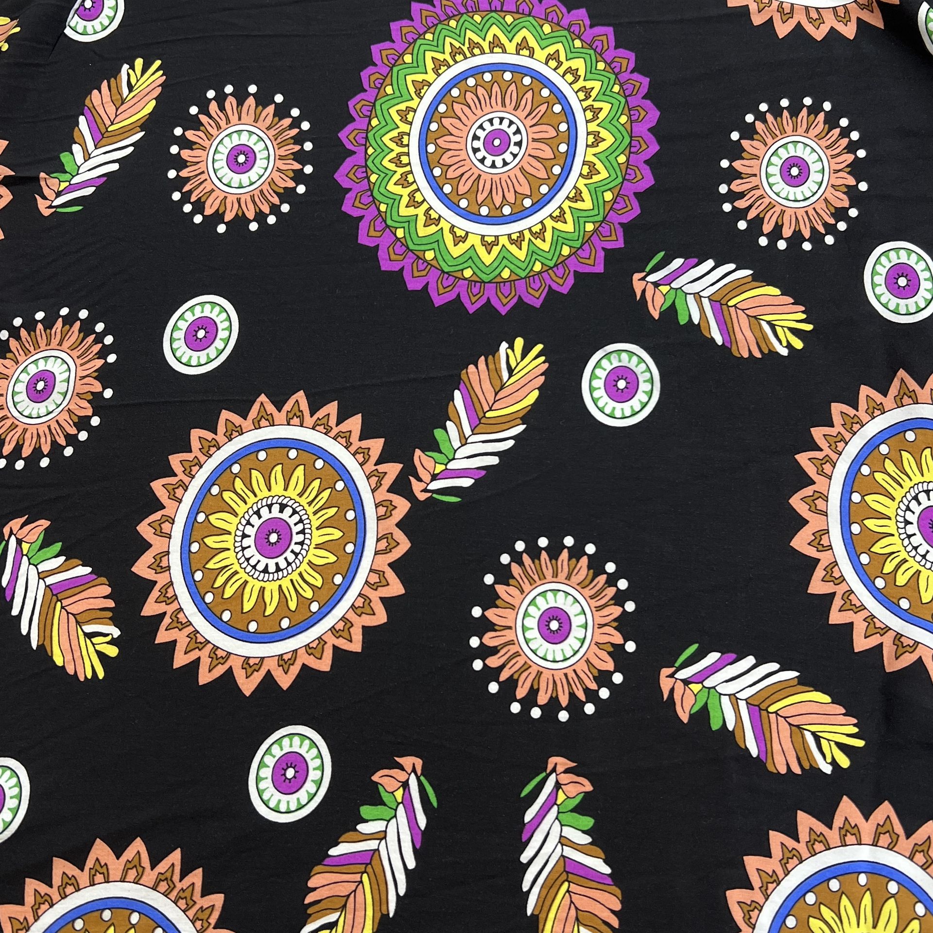 Color: Black/Color Mandalas and Feathers