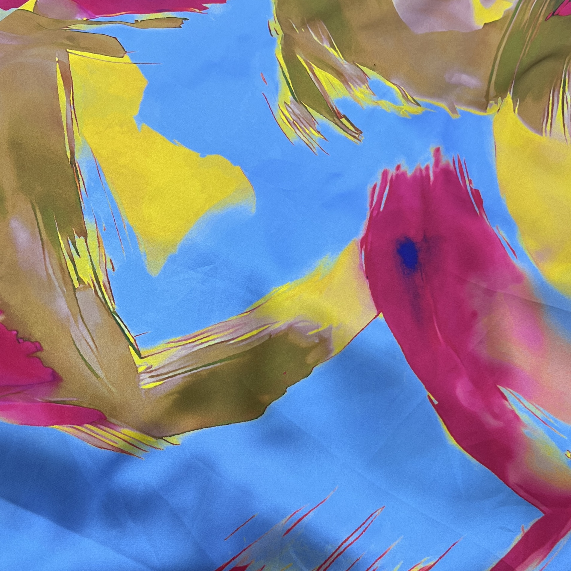 Color: Light Blue/Yellow-Pink-Olive