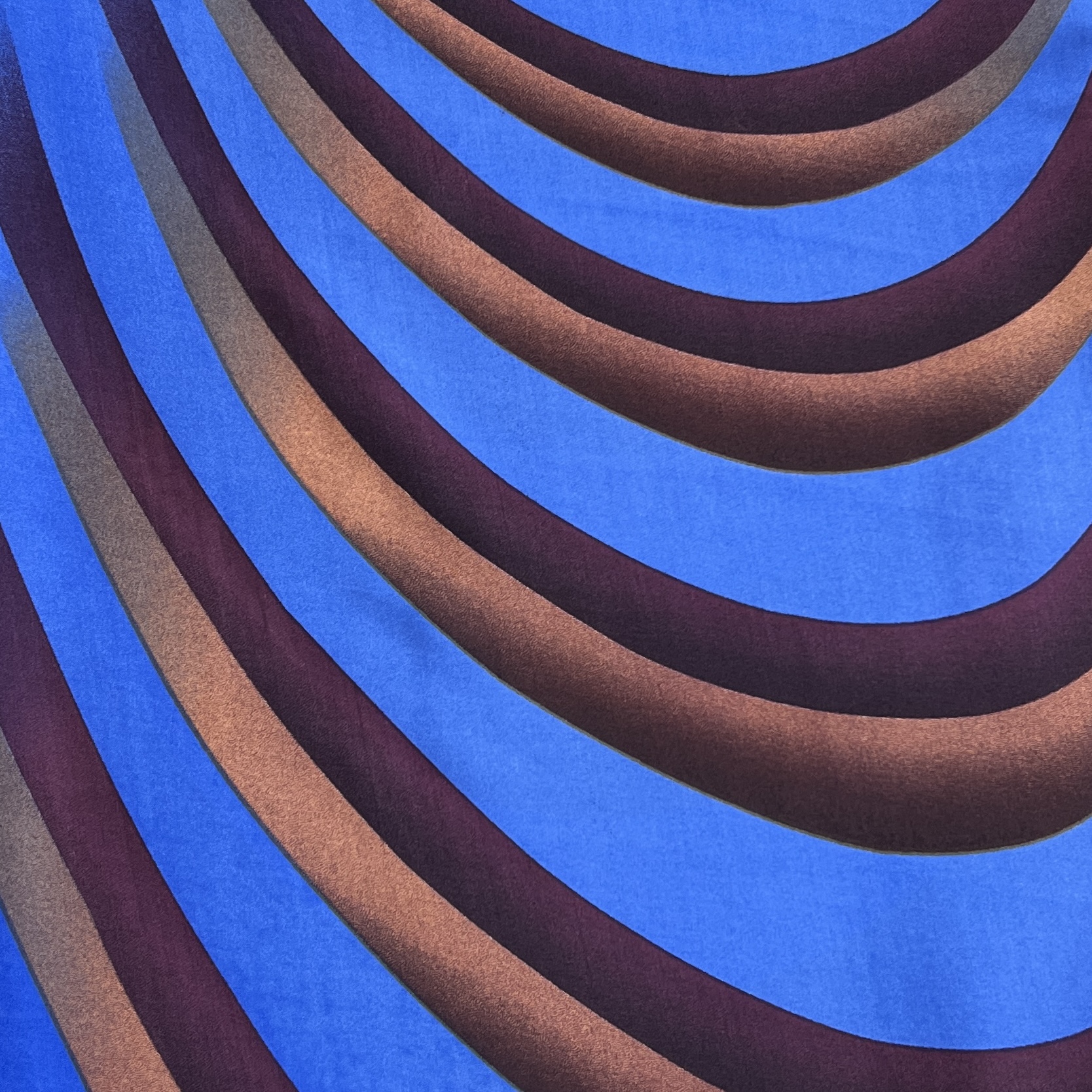 Color: Blue/Burgundy-Purple-Brown Design