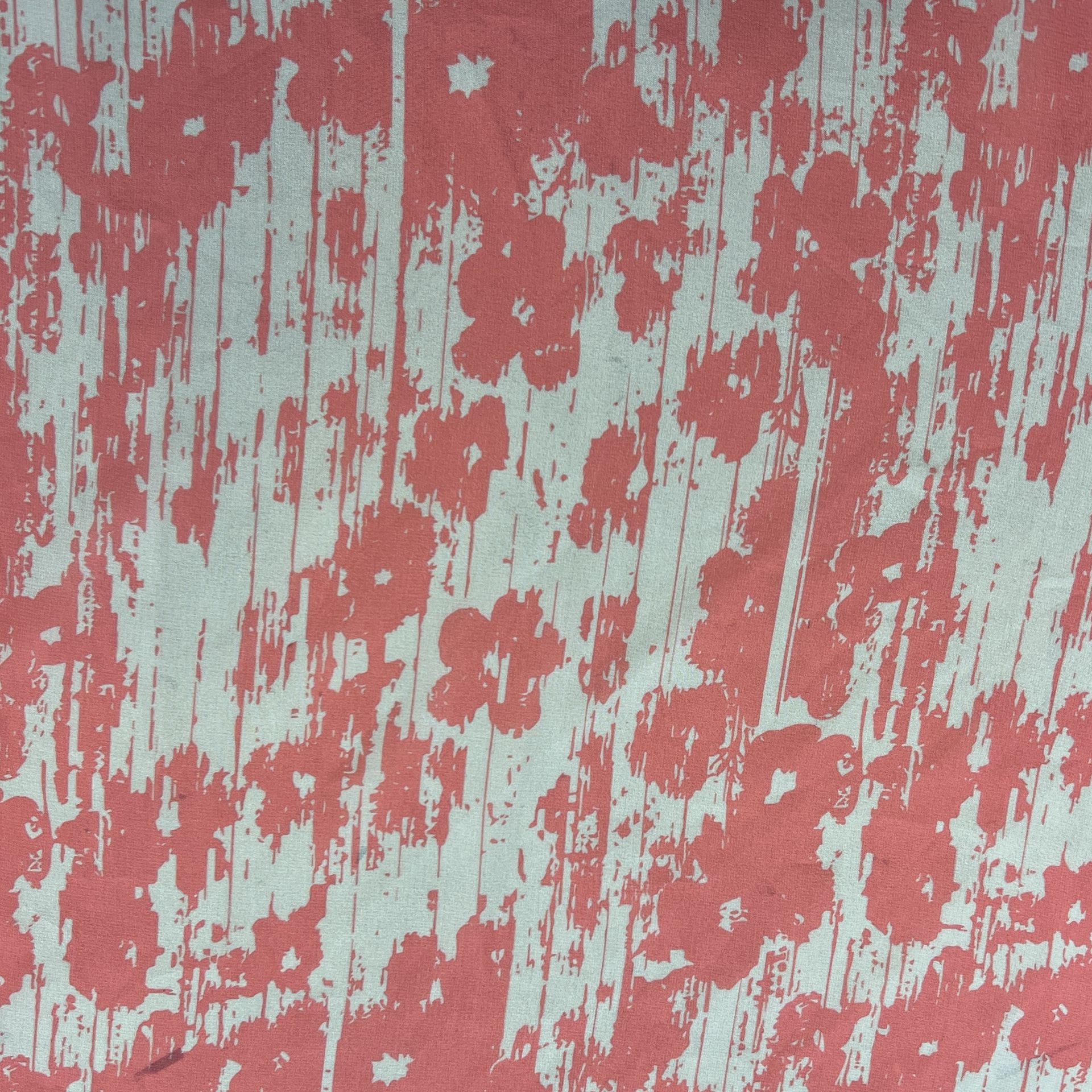 Color: Coral/White Flowers and Lines