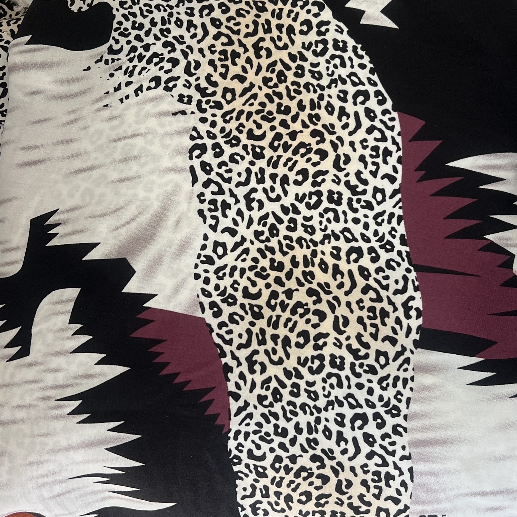 Color: Animal Print/Burgundy