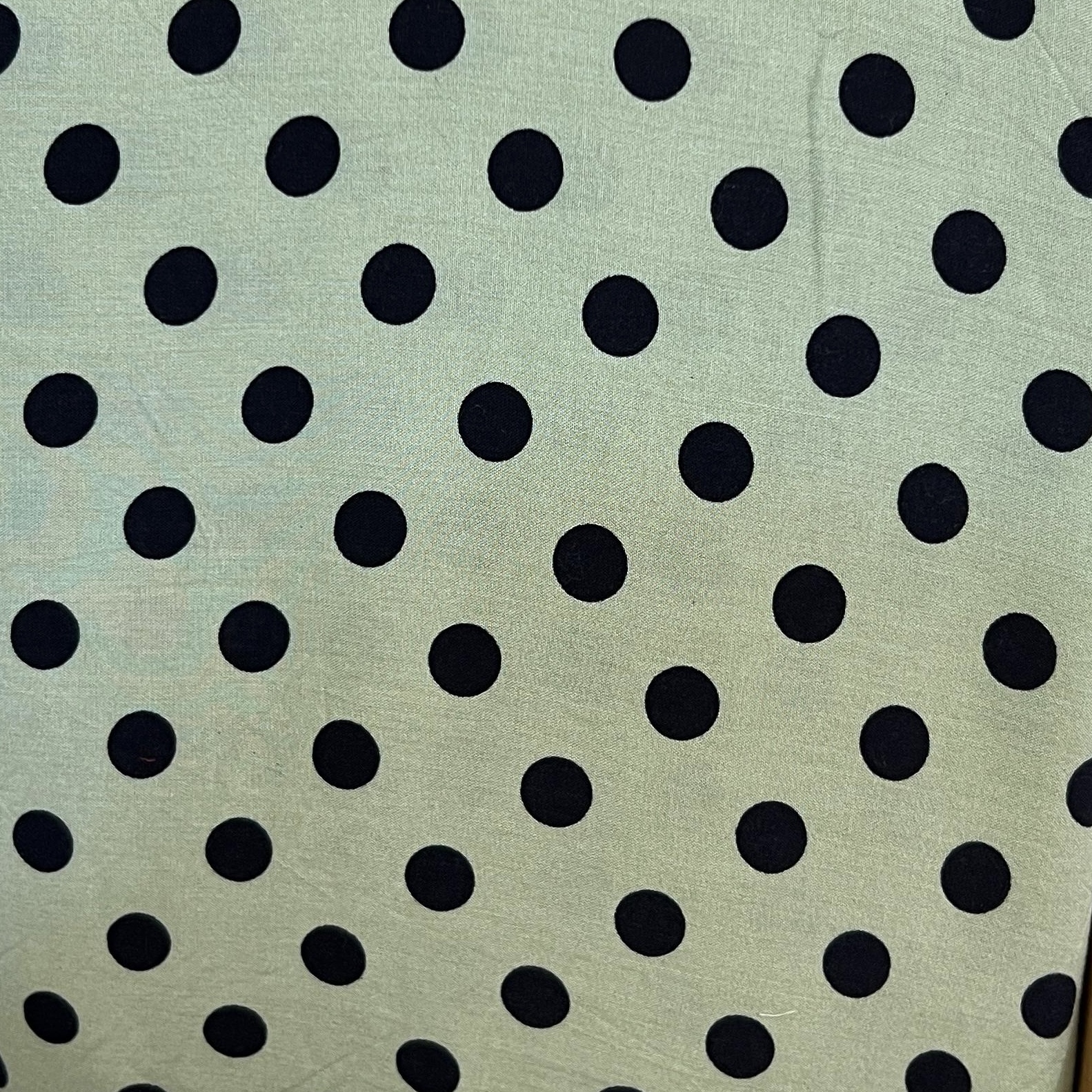 Color: Light Green/Black Polka Dots