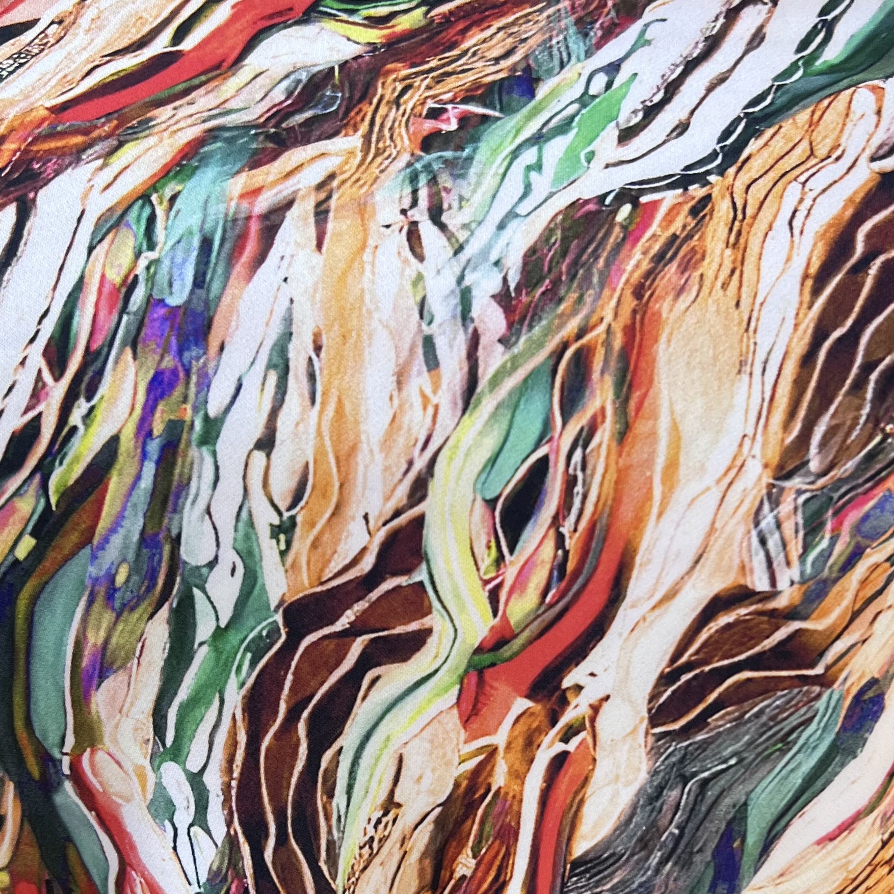 Color: Orange/Mint/White Lines Design
