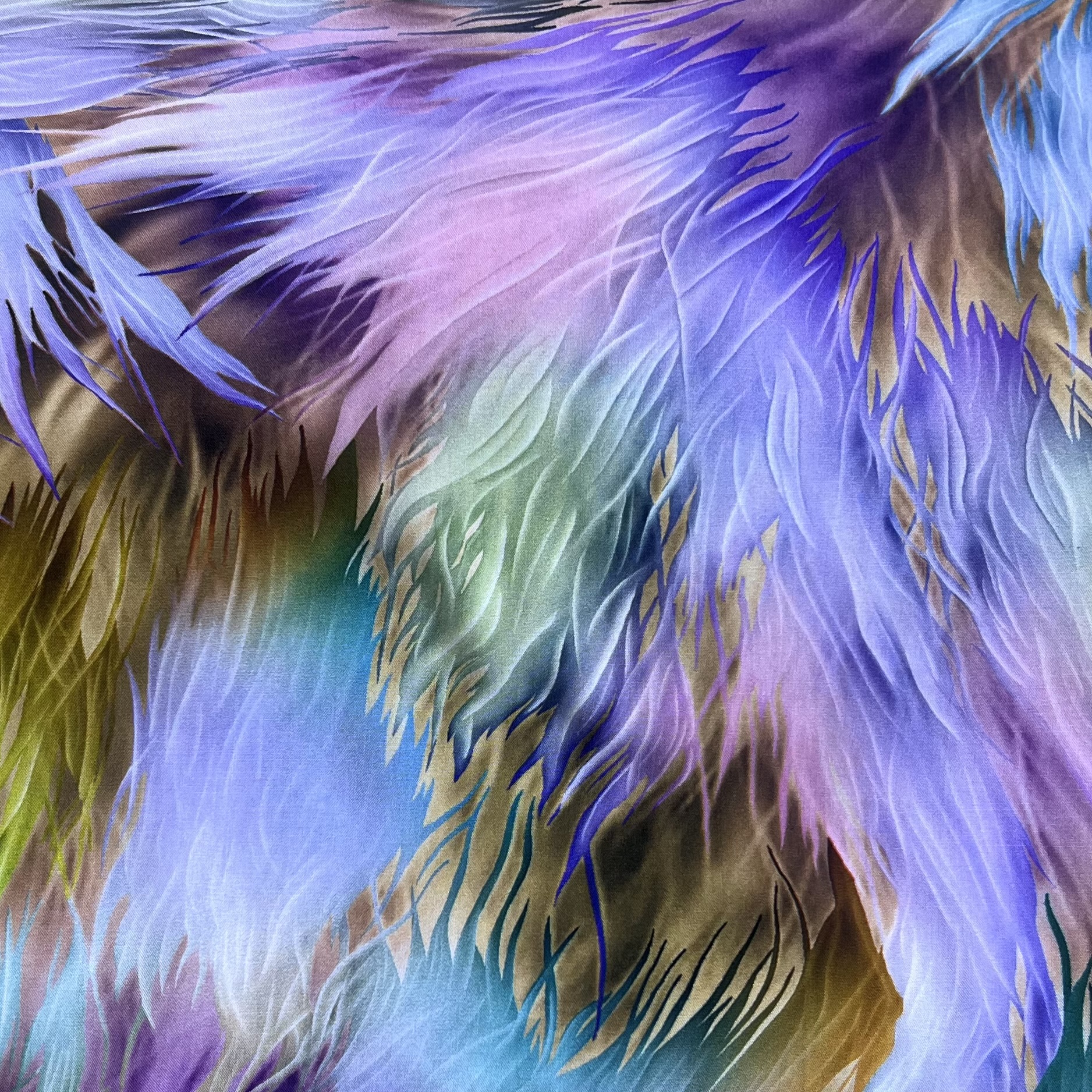 Color: Mint/Purple/Brown Leave Lines