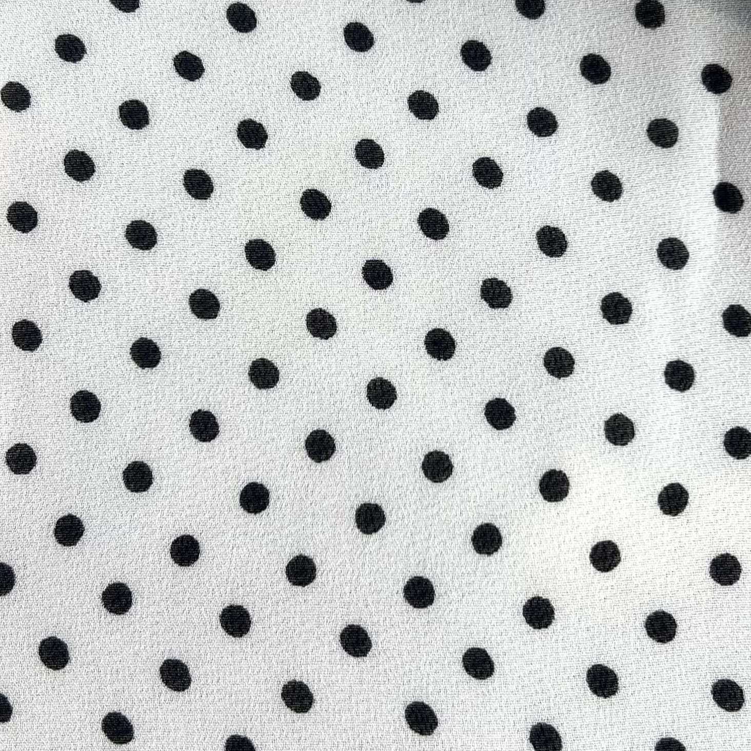 Color: White/Black Small Polka