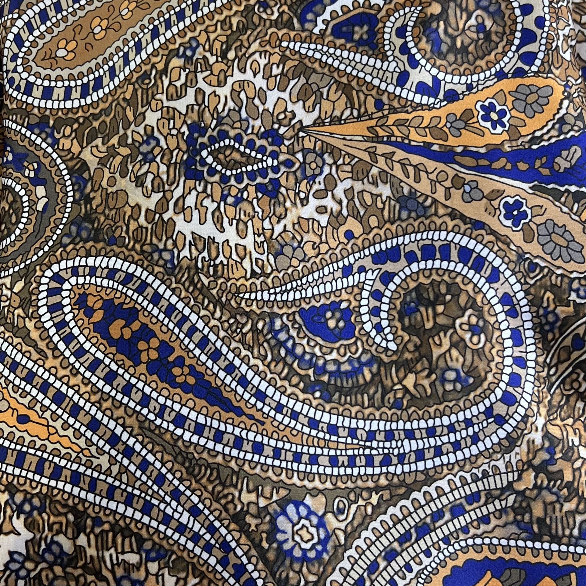 Color: Blue/Brown-Big Paisley