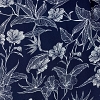 Color: Navy Blue/White Line Flowers