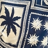 Color: Navy/Cream Palms