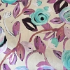 Color: Cream/Mint-Purple Flowers