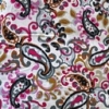 Color: White/Pink-Black-Brown Paisley